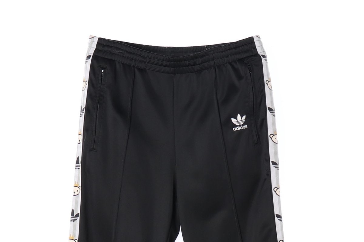 아디다스 블랙 NIGO 곰돌이 슈퍼스타 트랙팬츠 밴딩 바지 이미지 3