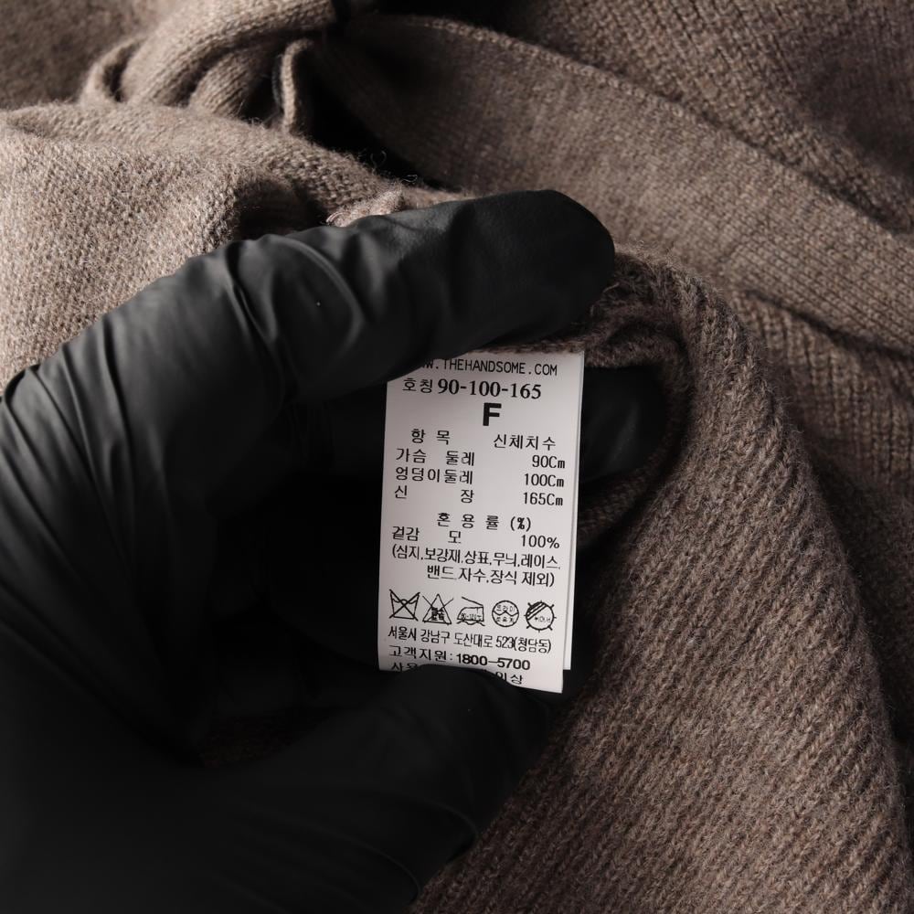 시스템 울100% 브라운 백리스 롱 니트원피스 22FW 상세 이미지 7