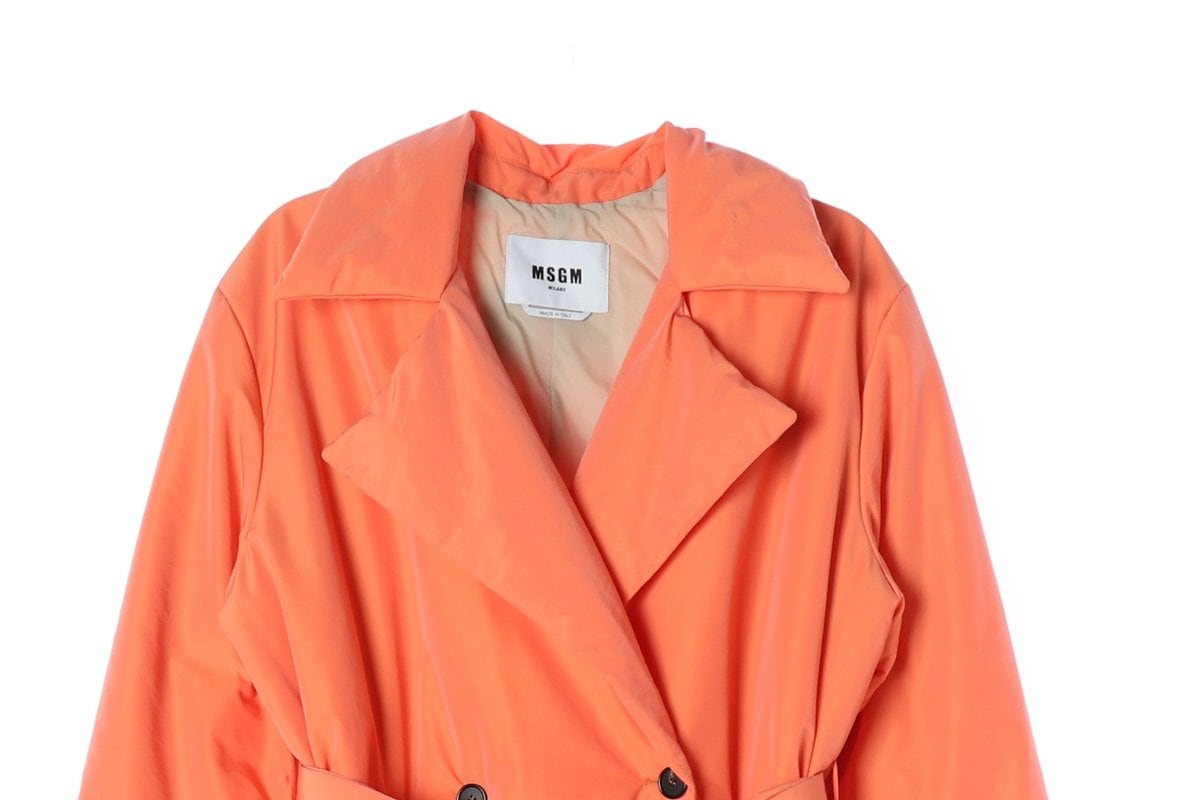 MSGM 엠에스지엠 오렌지 트렌치 코트 패딩 점퍼 21FW 상세 이미지 4