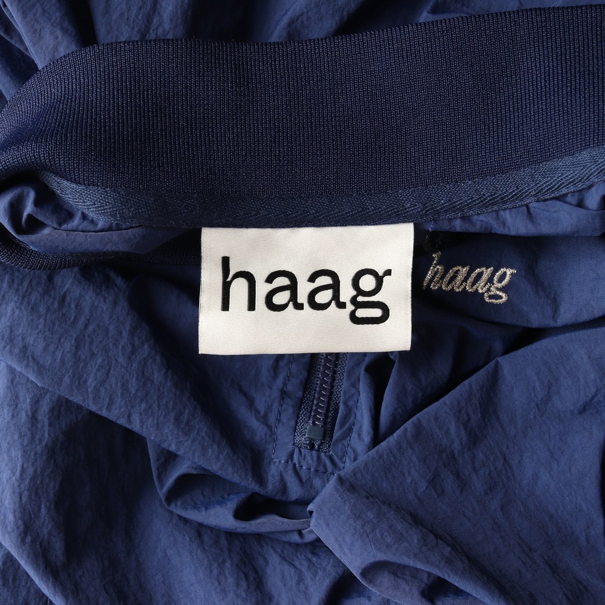 haag 헤이그 네이비 하프집업 나일론 긴팔 포켓 티셔츠 상세 이미지 5