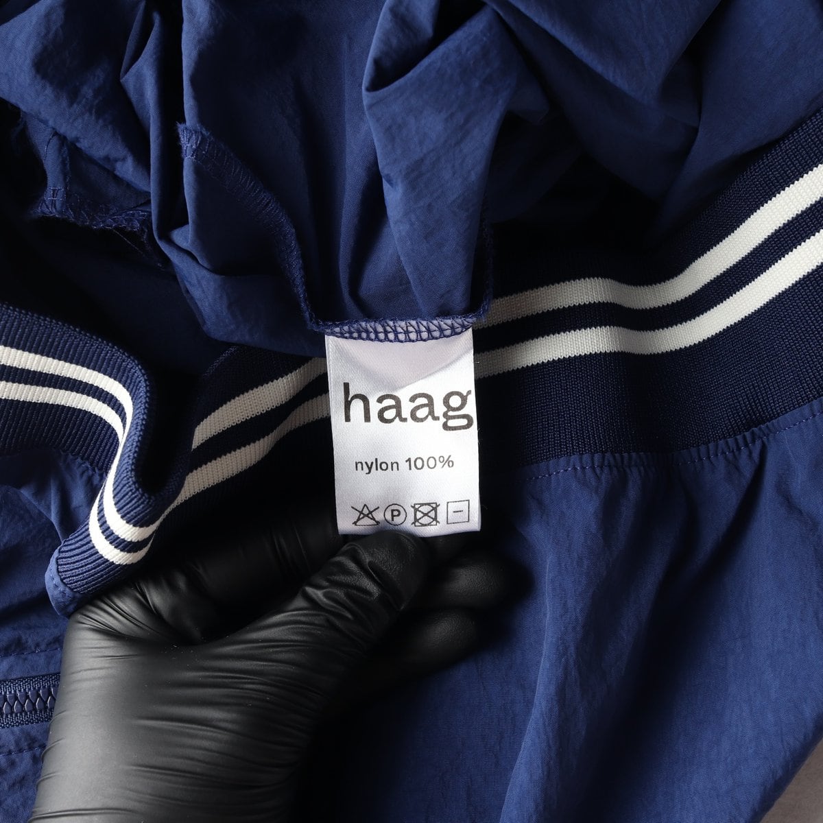 haag 헤이그 네이비 하프집업 나일론 긴팔 포켓 티셔츠 상세 이미지 6