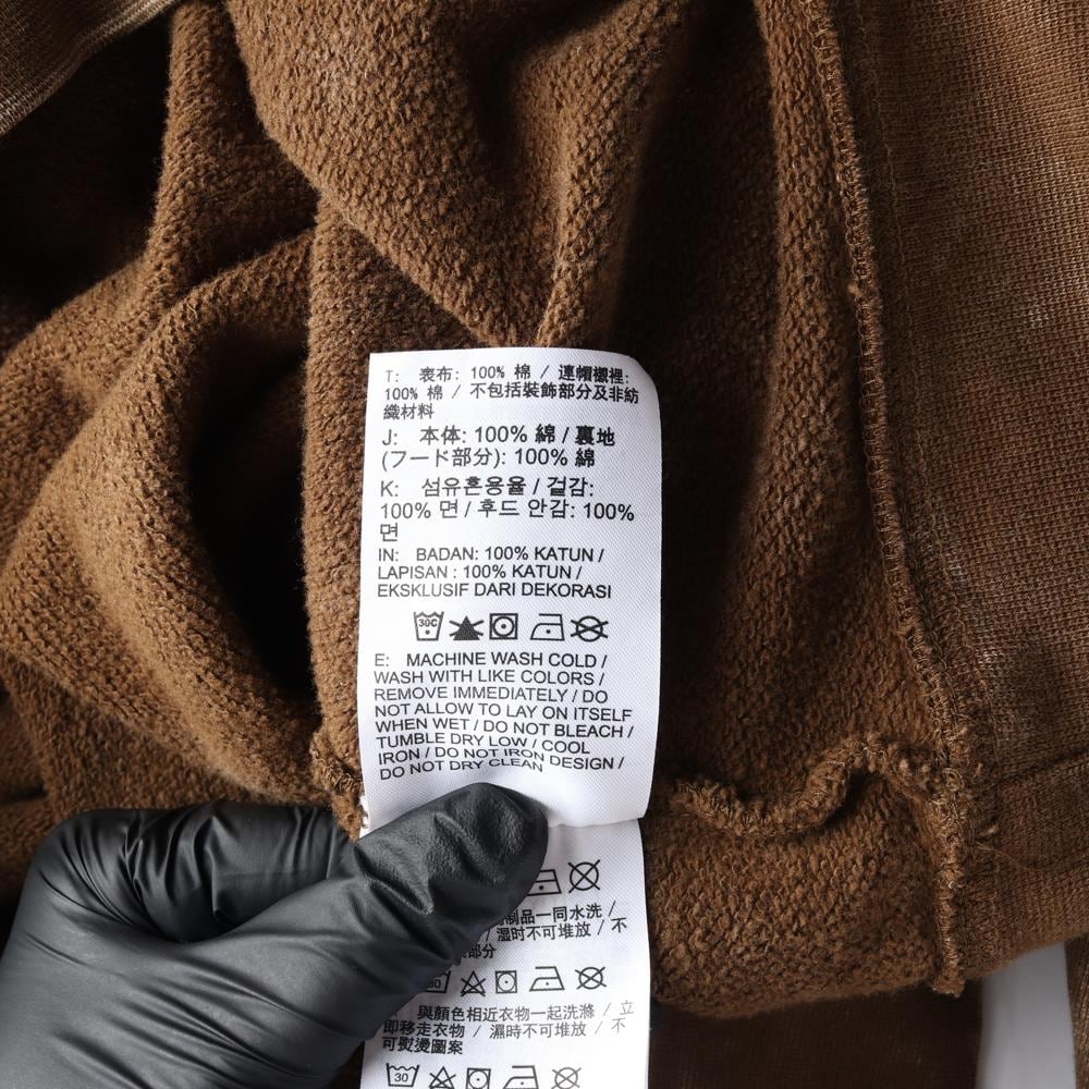 조던 브라운 구김 워싱 오버핏 로고 후디 후드티 상세 이미지 6