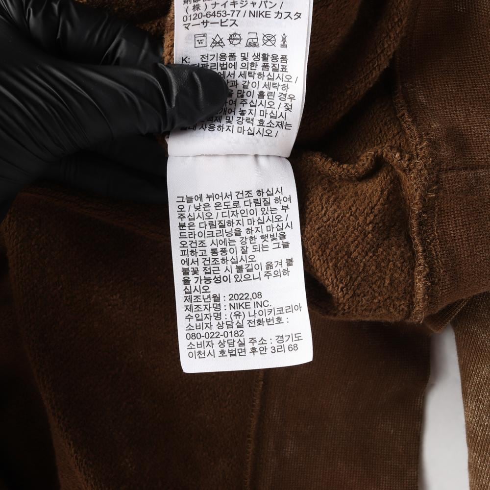 조던 브라운 구김 워싱 오버핏 로고 후디 후드티 상세 이미지 7