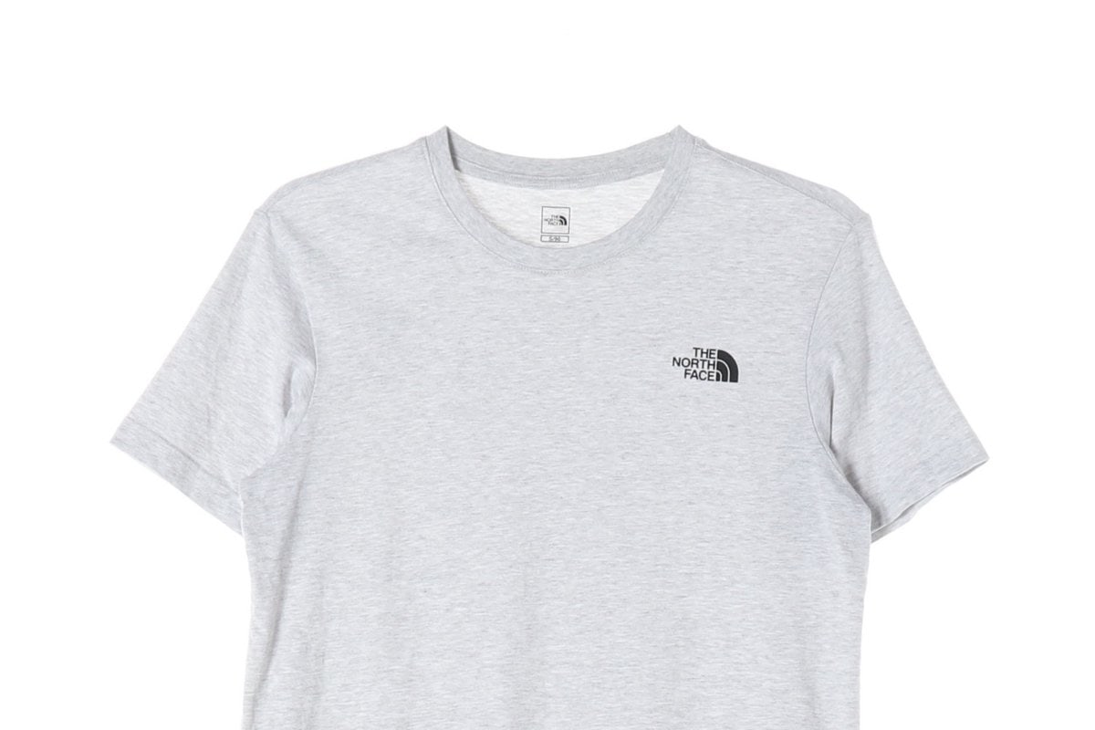 노스페이스 멜란지화이트 로고 반팔 티셔츠 이미지 2