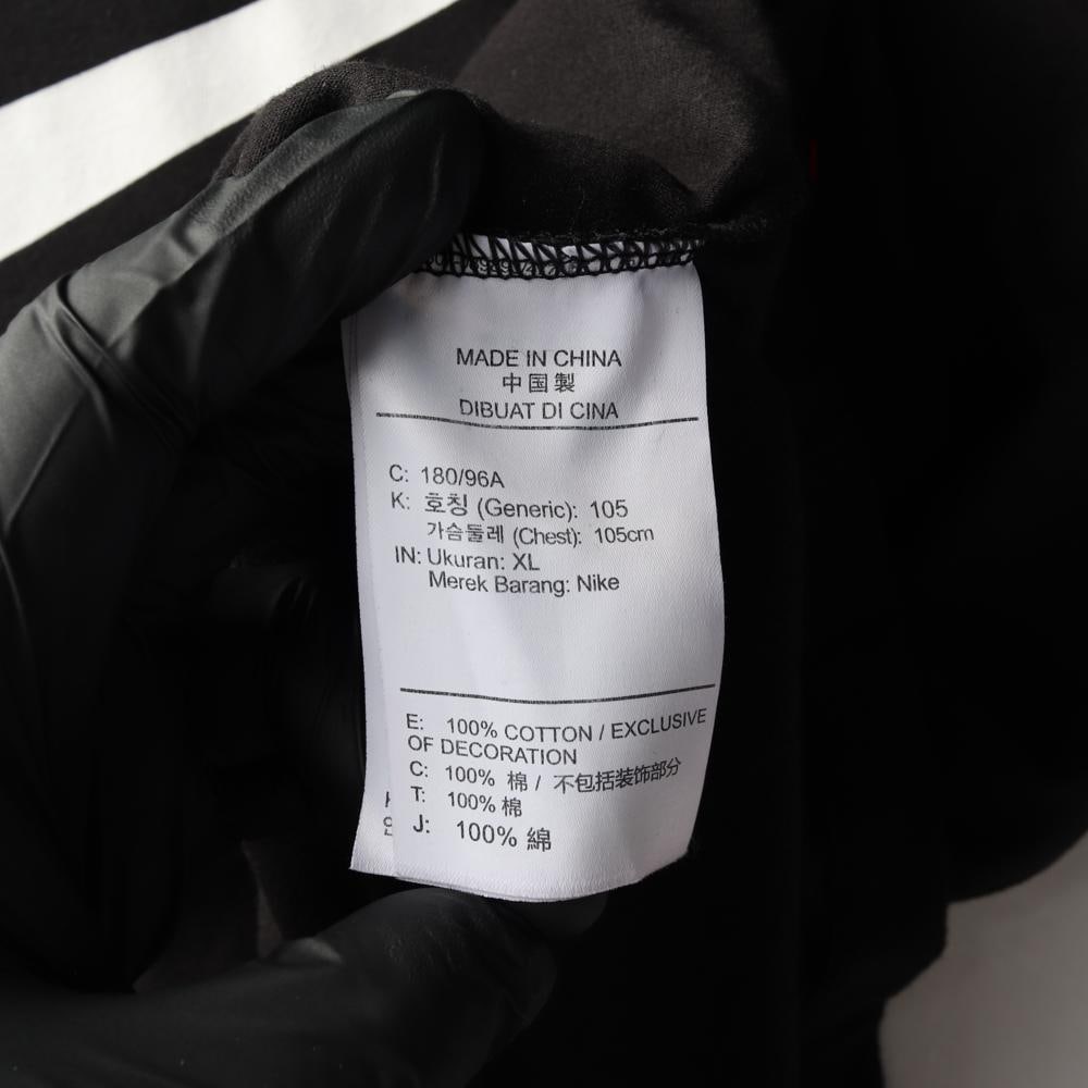 나이키 블랙 스우시 프린팅 반팔 크루넥 티셔츠 이미지 6