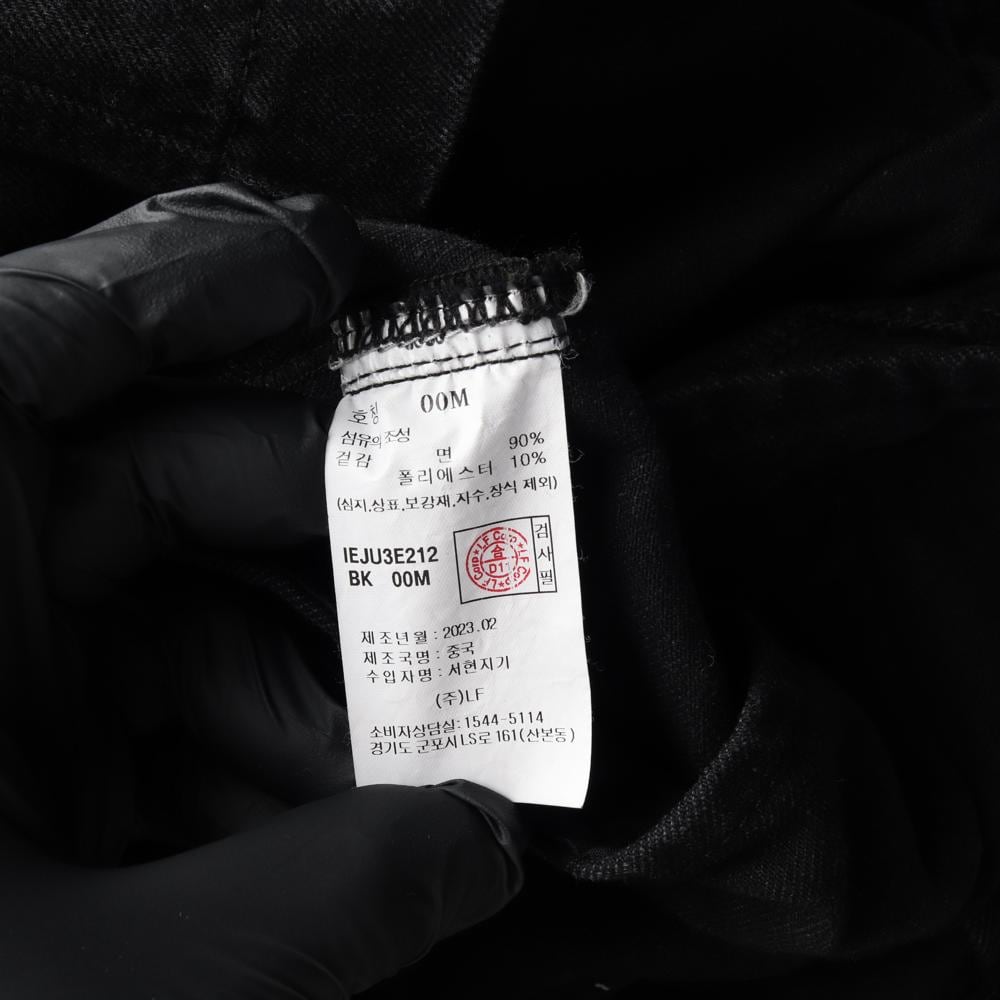 일꼬르소 블랙 오버핏 카라 청자켓 데님 집업 재킷 상세 이미지 6