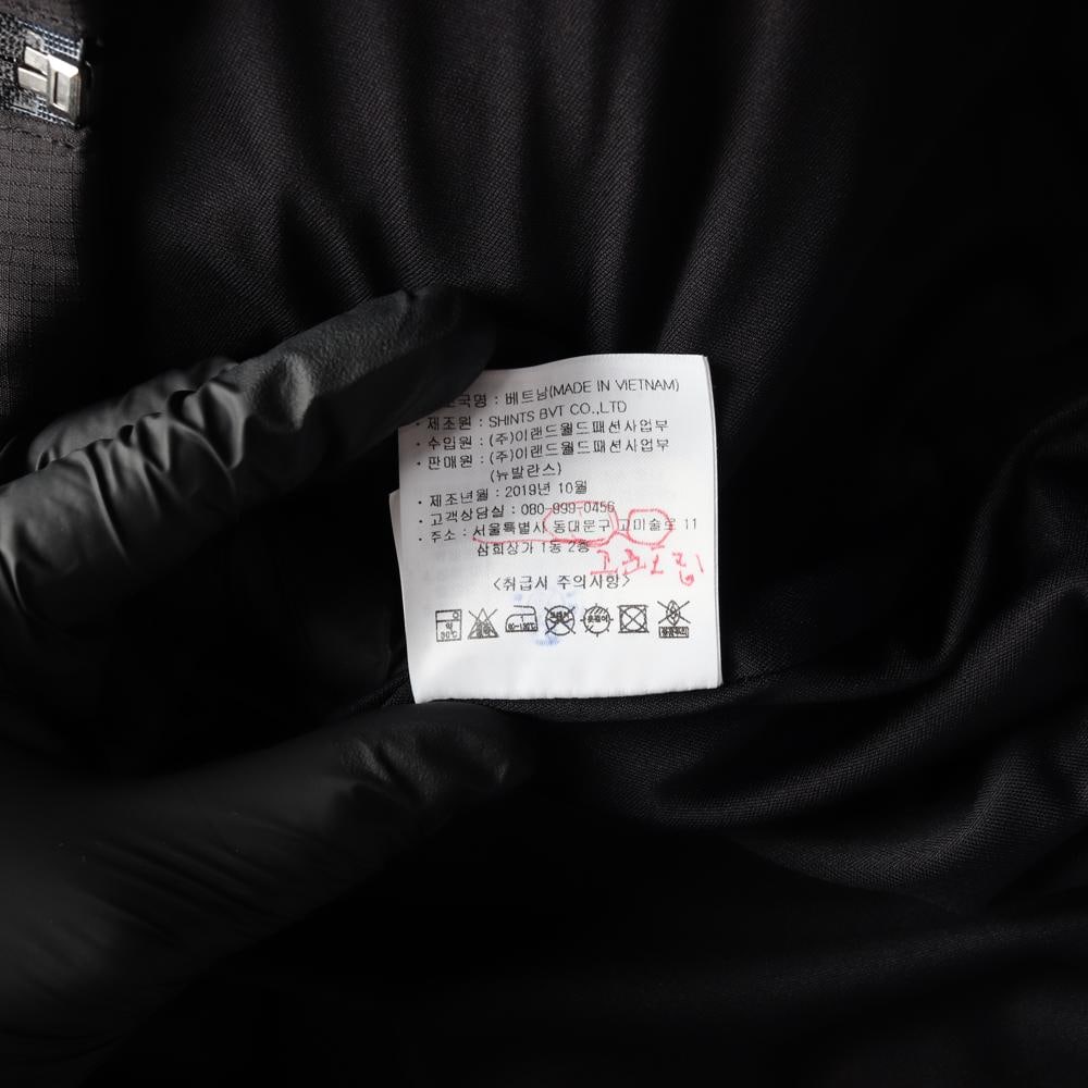 뉴발란스 블랙 화이트 로고 바람막이 후드 집업 점퍼 러닝 이미지 7