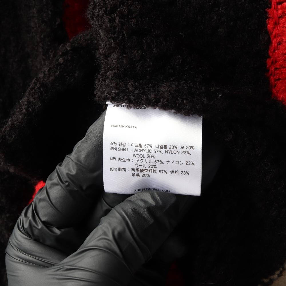 앤더슨벨 블랙 레드 엘라스 컬러블럭 2WAY 집업 가디건 24SS 상세 이미지 7