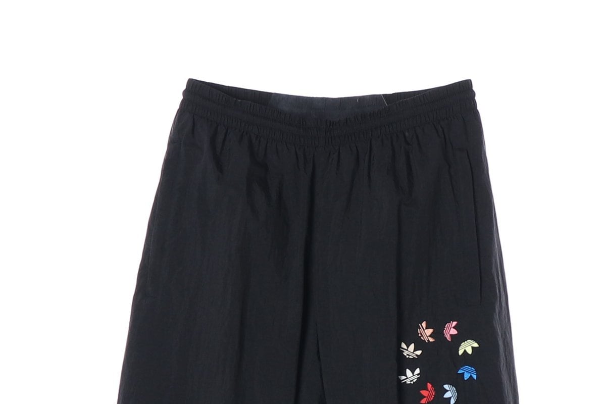 아디다스 블랙 멀티 슈퍼스타 로고 우븐 조거팬츠 밴딩 바지 상세 이미지 2