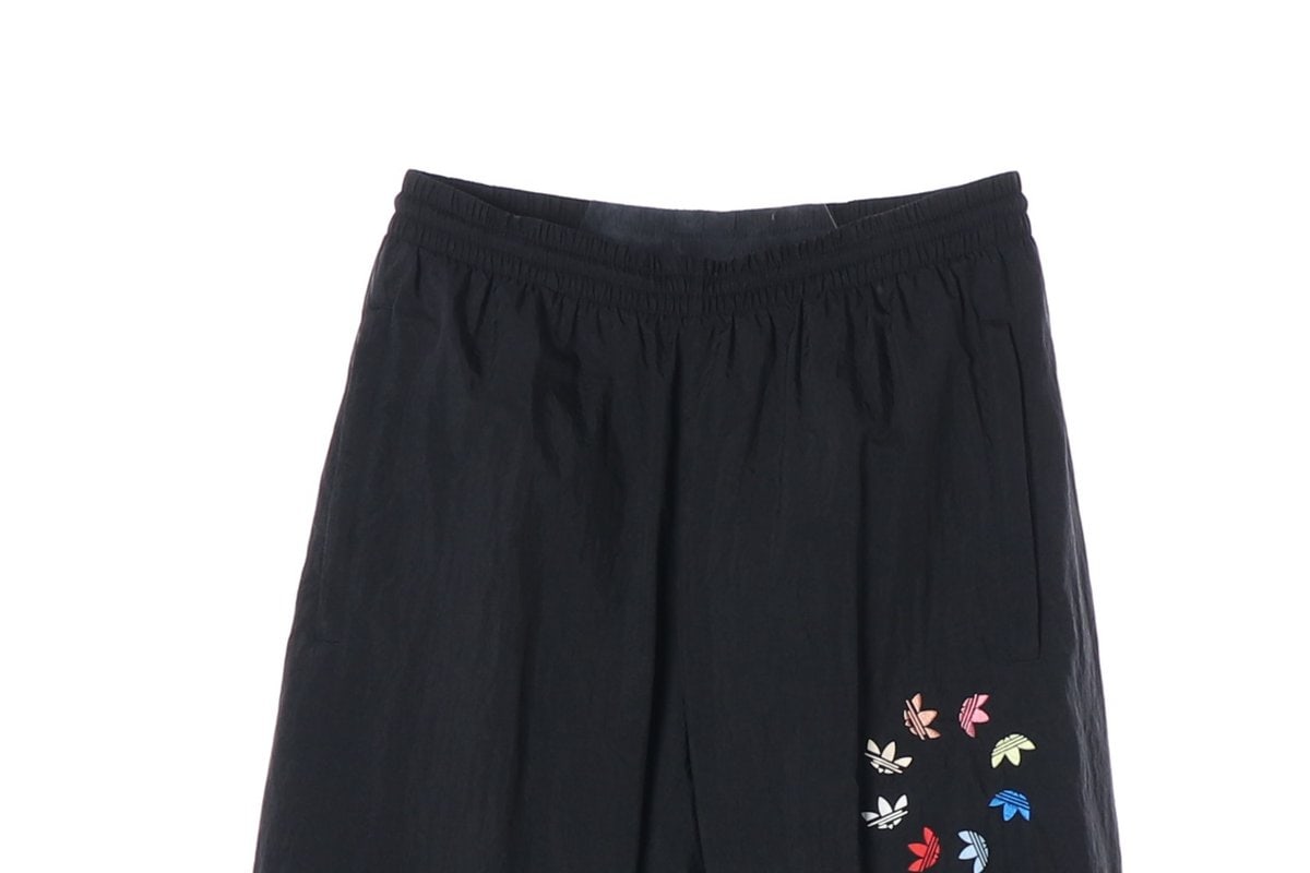 아디다스 블랙 멀티 슈퍼스타 로고 우븐 조거팬츠 밴딩 바지 이미지 2