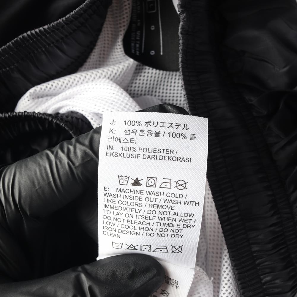 나이키 블랙 화이트 유광 우븐 와이드 조거팬츠 밴딩 바지 이미지 7