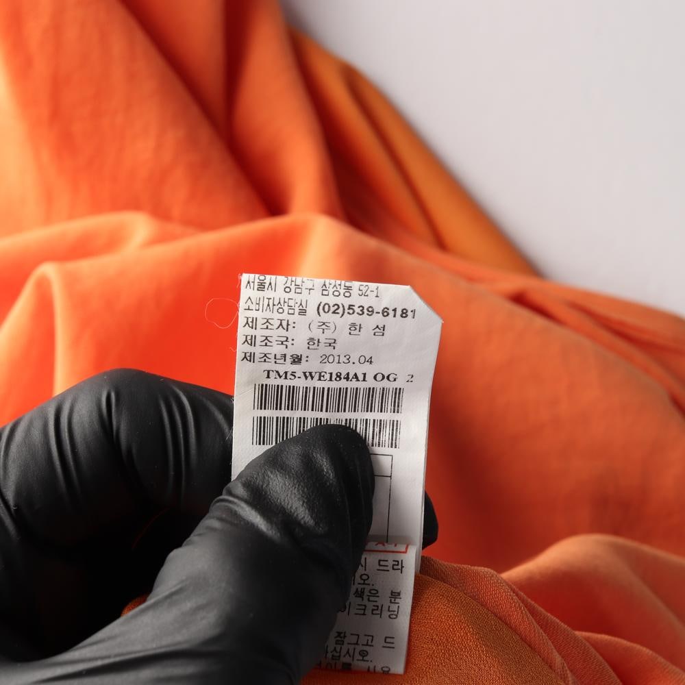 타임 오렌지 드레이프 언발 민소매 원피스 드레스 이미지 8