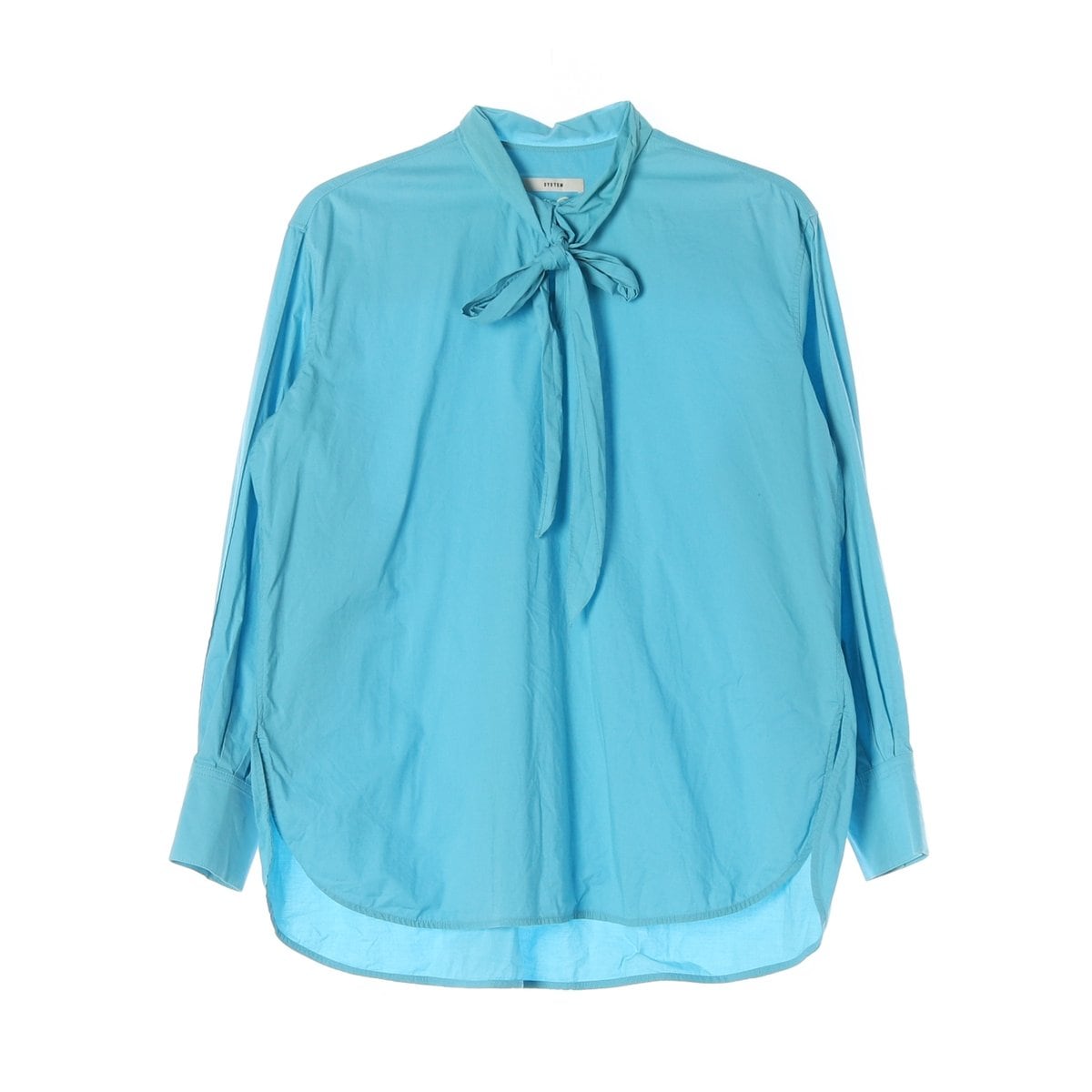 시스템 블루 리본 타이 셔츠 블라우스 상세 이미지 1