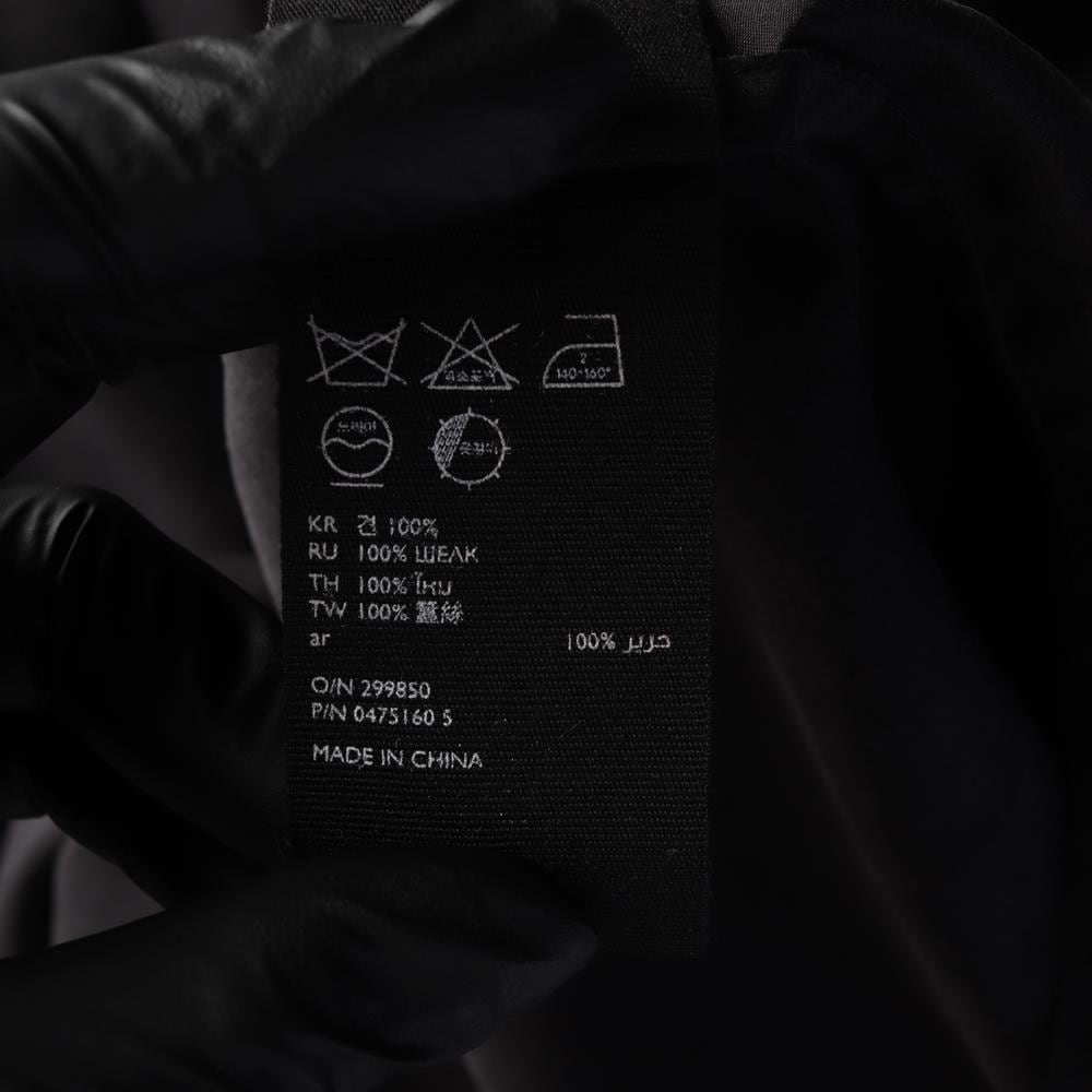 코스 실크100% 블랙 브이넥 루즈핏 반팔 블라우스 티셔츠 상세 이미지 6