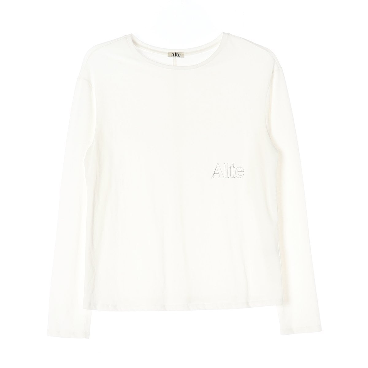 ALTE알테 아이보리 로고 긴팔 티셔츠 상세 이미지 1