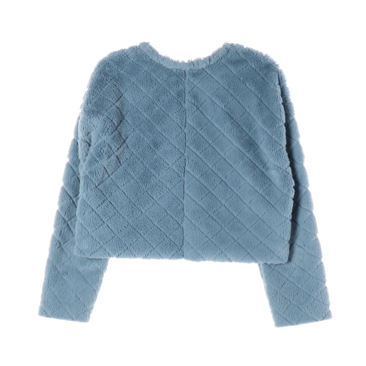 ZARA 자라 블루 체크 플러피 플리스 긴팔 티셔츠  상세 이미지 2