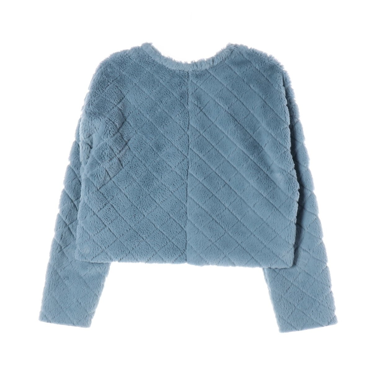 ZARA 자라 블루 체크 플러피 플리스 긴팔 티셔츠  이미지 2