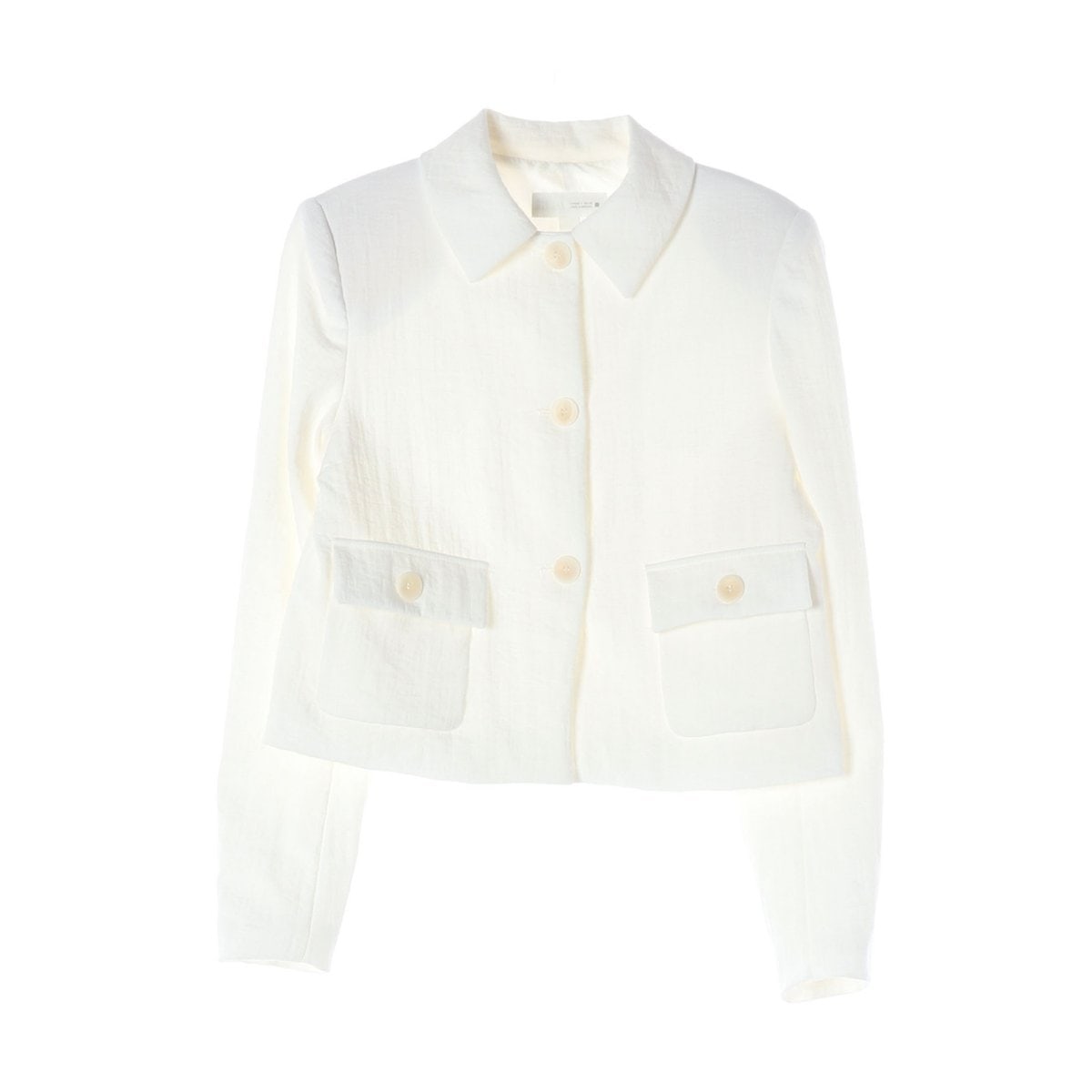 ZARA 자라 화이트 실키 숏 싱글 자켓 재킷 이미지 1