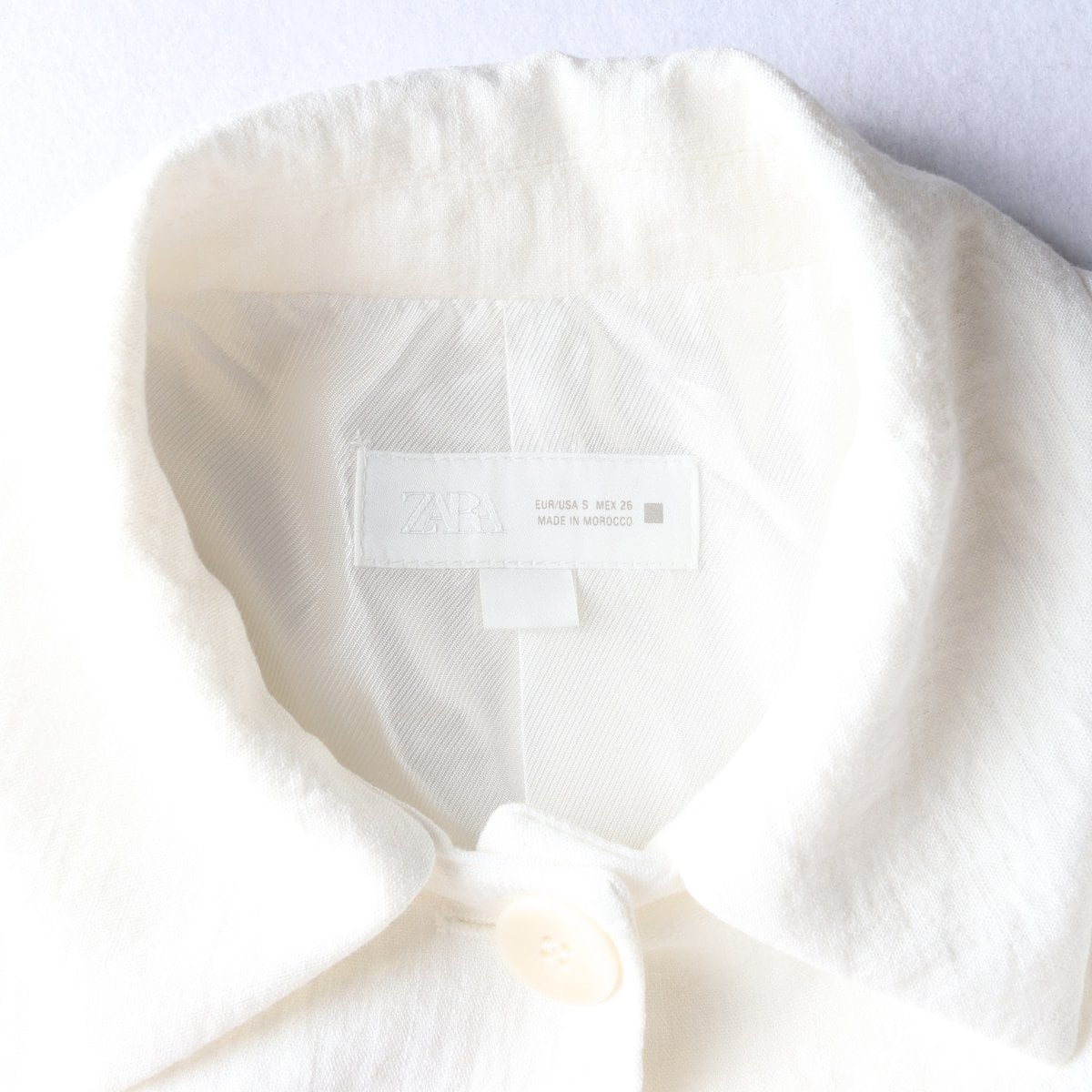 ZARA 자라 화이트 실키 숏 싱글 자켓 재킷 상세 이미지 6
