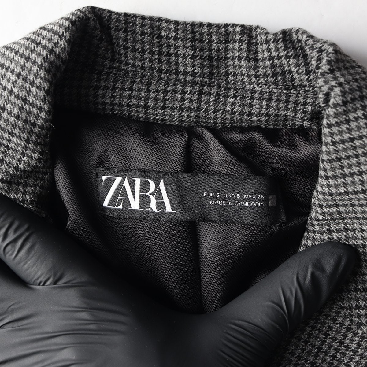 ZARA 자라 그레이 잔체크 벨트 블레이저 자켓 재킷 이미지 6