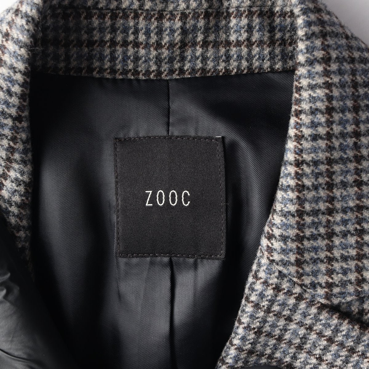 ZOOC 주크 울캐시미어98% 차콜 체크 더블 코트  이미지 6