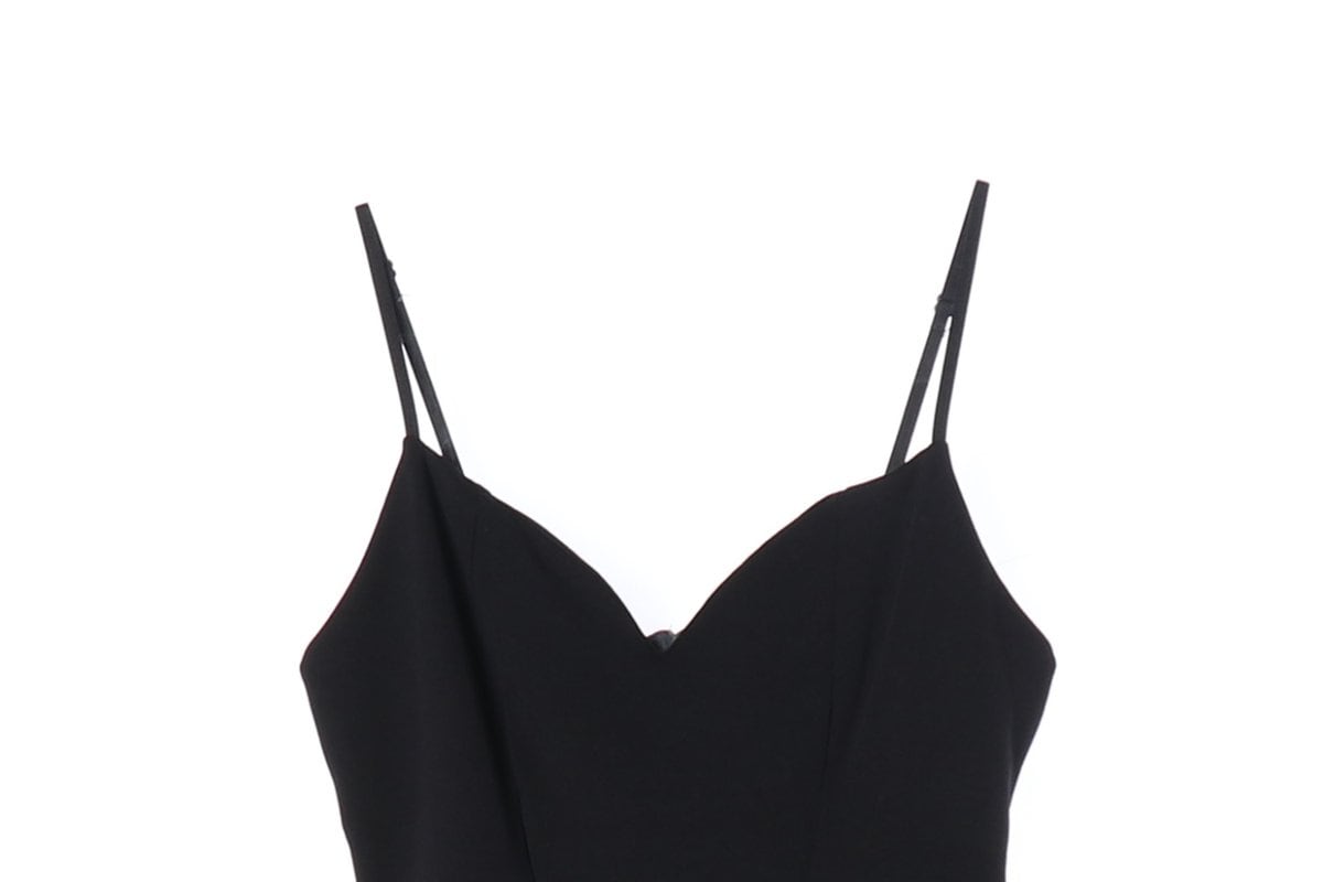 ZARA 자라 블랙 브이넥 뷔스티에 나시 미니 플레어 원피스 상세 이미지 3