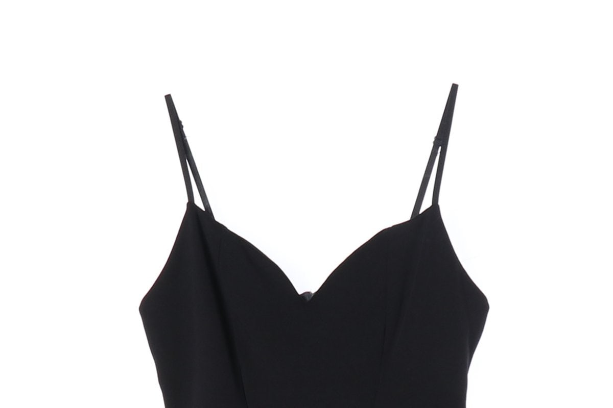 ZARA 자라 블랙 브이넥 뷔스티에 나시 미니 플레어 원피스 이미지 3