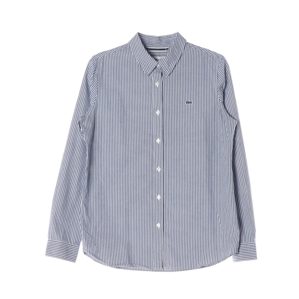 LACOSTE 라코스테 블루 스트라이프 긴팔 셔츠  이미지 1