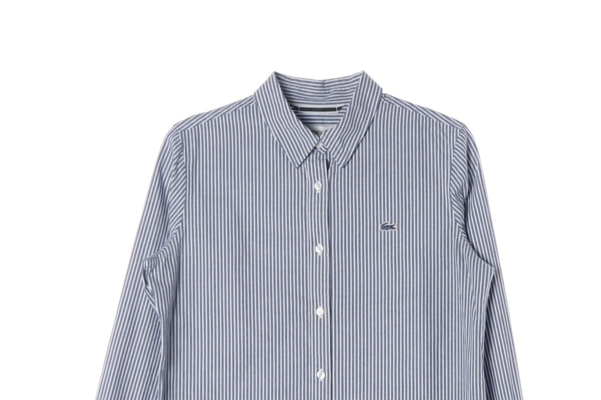 LACOSTE 라코스테 블루 스트라이프 긴팔 셔츠  상세 이미지 3