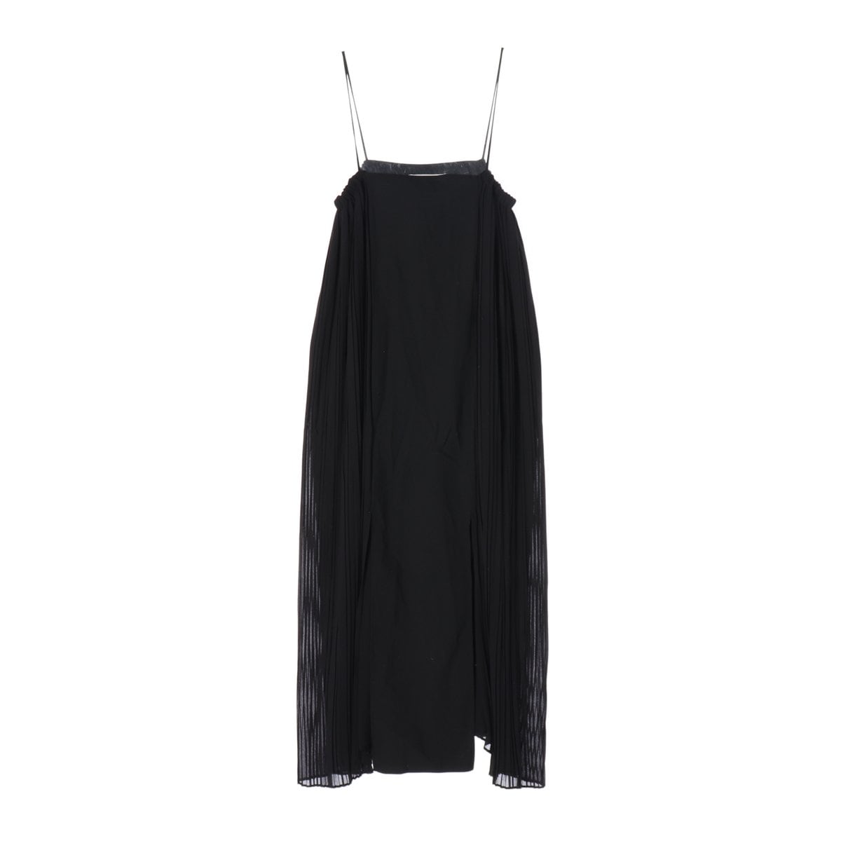 ZARA 자라 블랙 플리츠 배색 뷔스티에 나시 롱 원피스 슬립드레스  상세 이미지 1