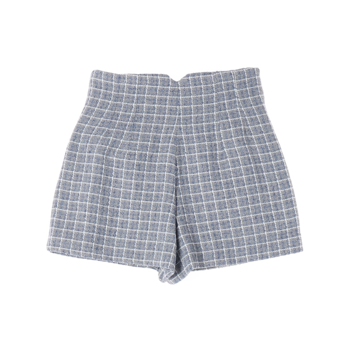 ZARA 자라 블루 체크 트위드쇼츠 반바지 슬랙스  상세 이미지 2