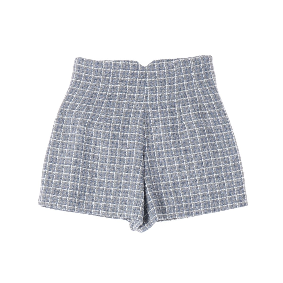 ZARA 자라 블루 체크 트위드쇼츠 반바지 슬랙스  이미지 2