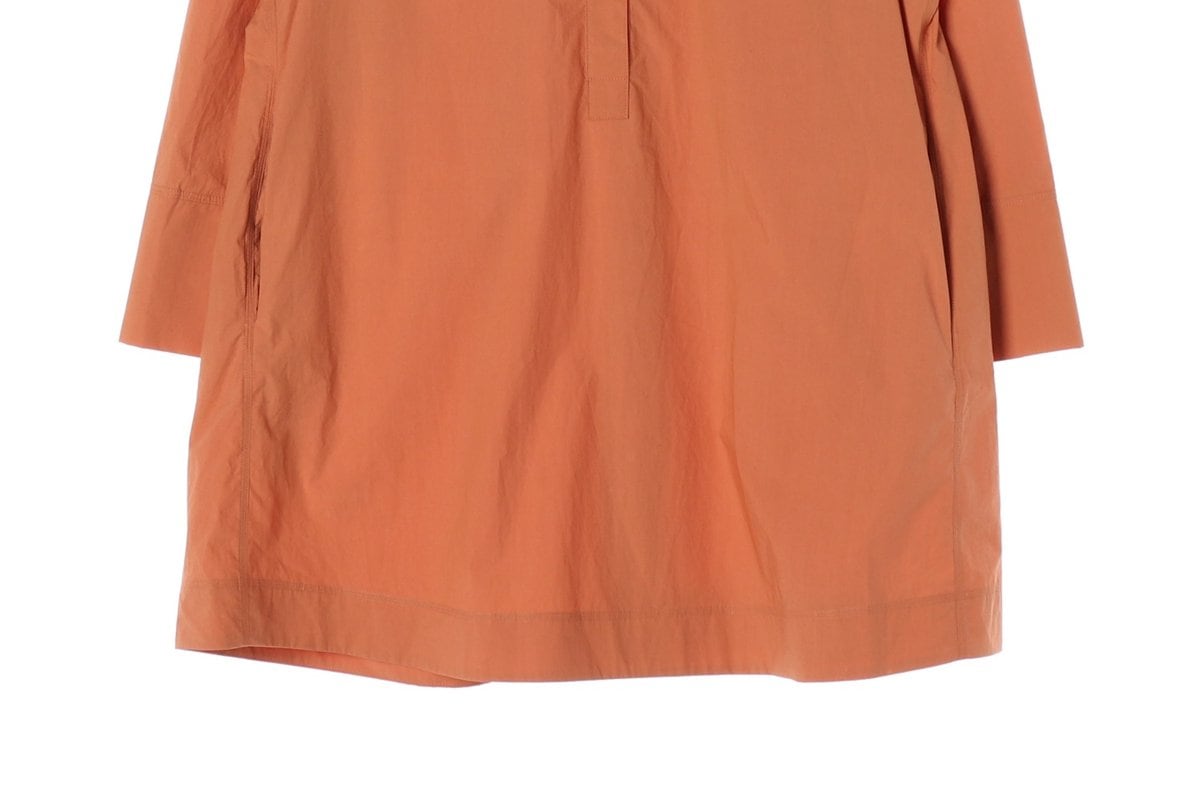COS 코스 오렌지 브라운 차이나카라 긴팔 미니 셔츠원피스  상세 이미지 4