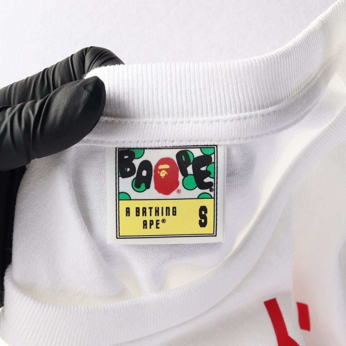 BAPE 베이프 가타카나 컬리지시티 화이트 반팔 티셔츠 S 이미지 5