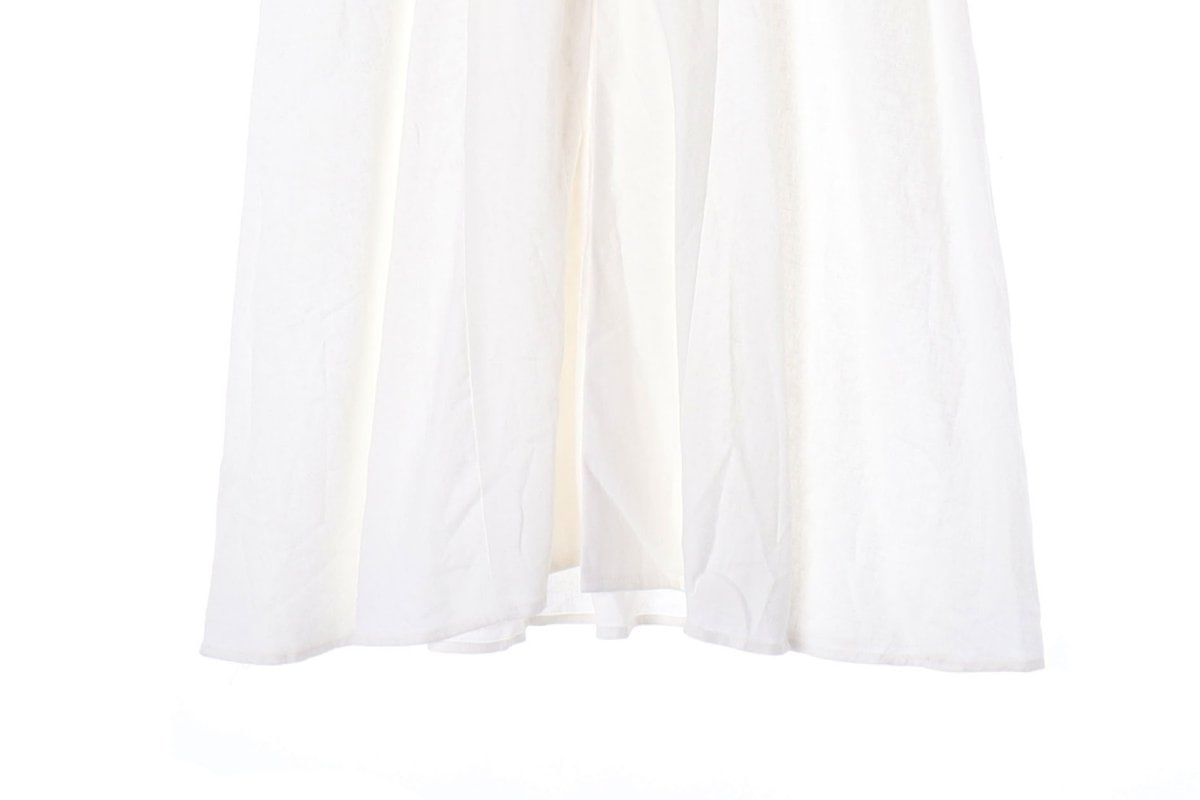 ZARA 자라 린넨 화이트 롤업 반팔 카라 롱 플레어 원피스 드레스 이미지 5