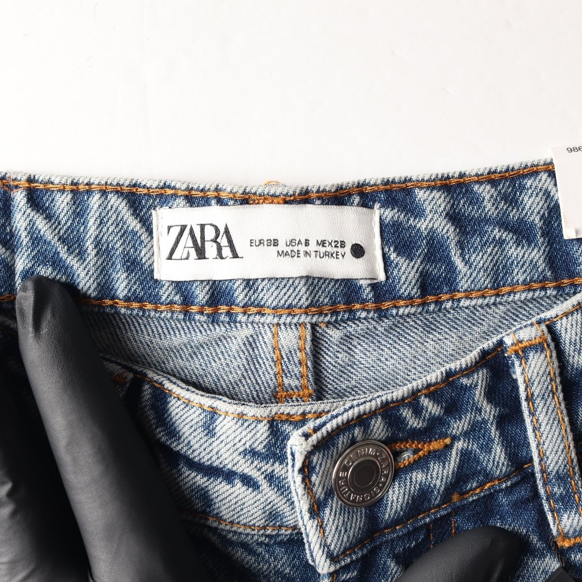 (새상품)ZARA 자라 워싱 하이라이즈 데님 청바지  상세 이미지 6