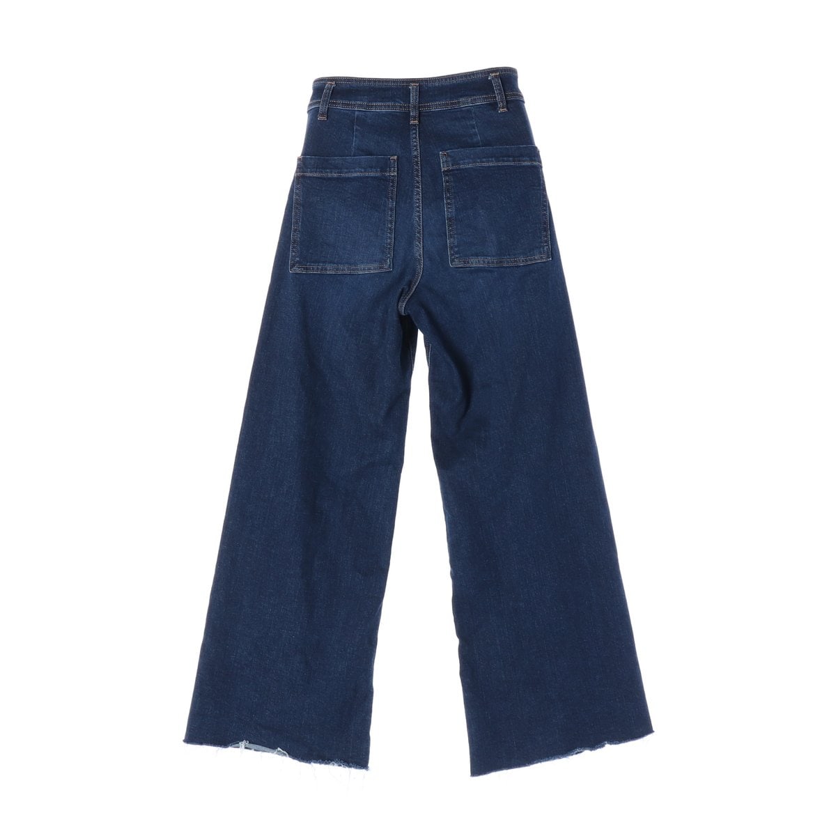 ZARA 자라 진청 워싱 와이드 컷아웃 데님 진 청바지 이미지 2