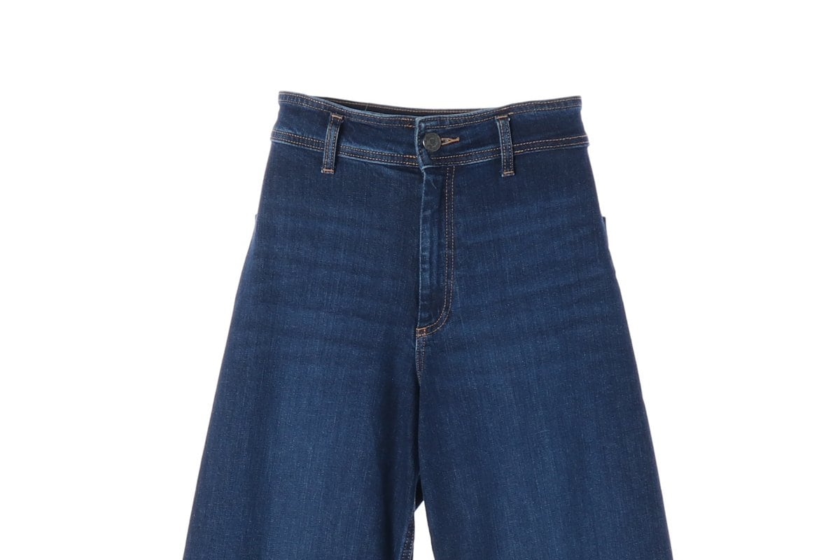 ZARA 자라 진청 워싱 와이드 컷아웃 데님 진 청바지 상세 이미지 3