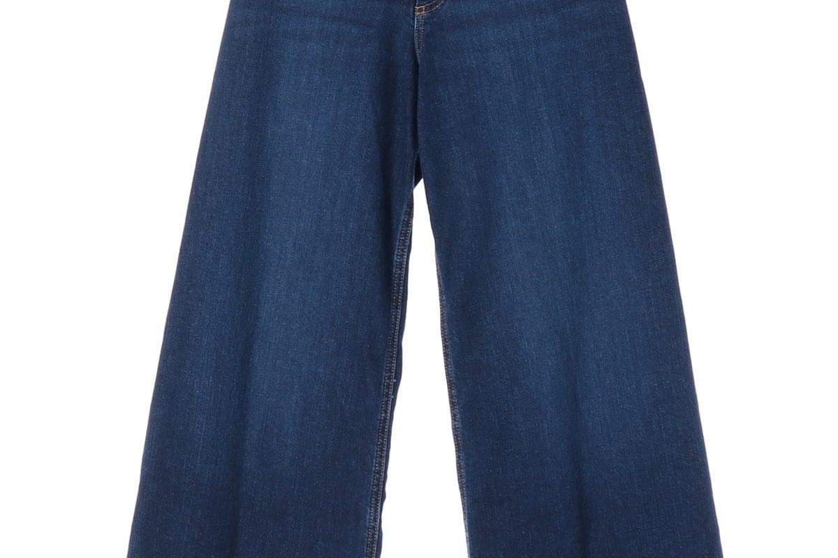 ZARA 자라 진청 워싱 와이드 컷아웃 데님 진 청바지 상세 이미지 4