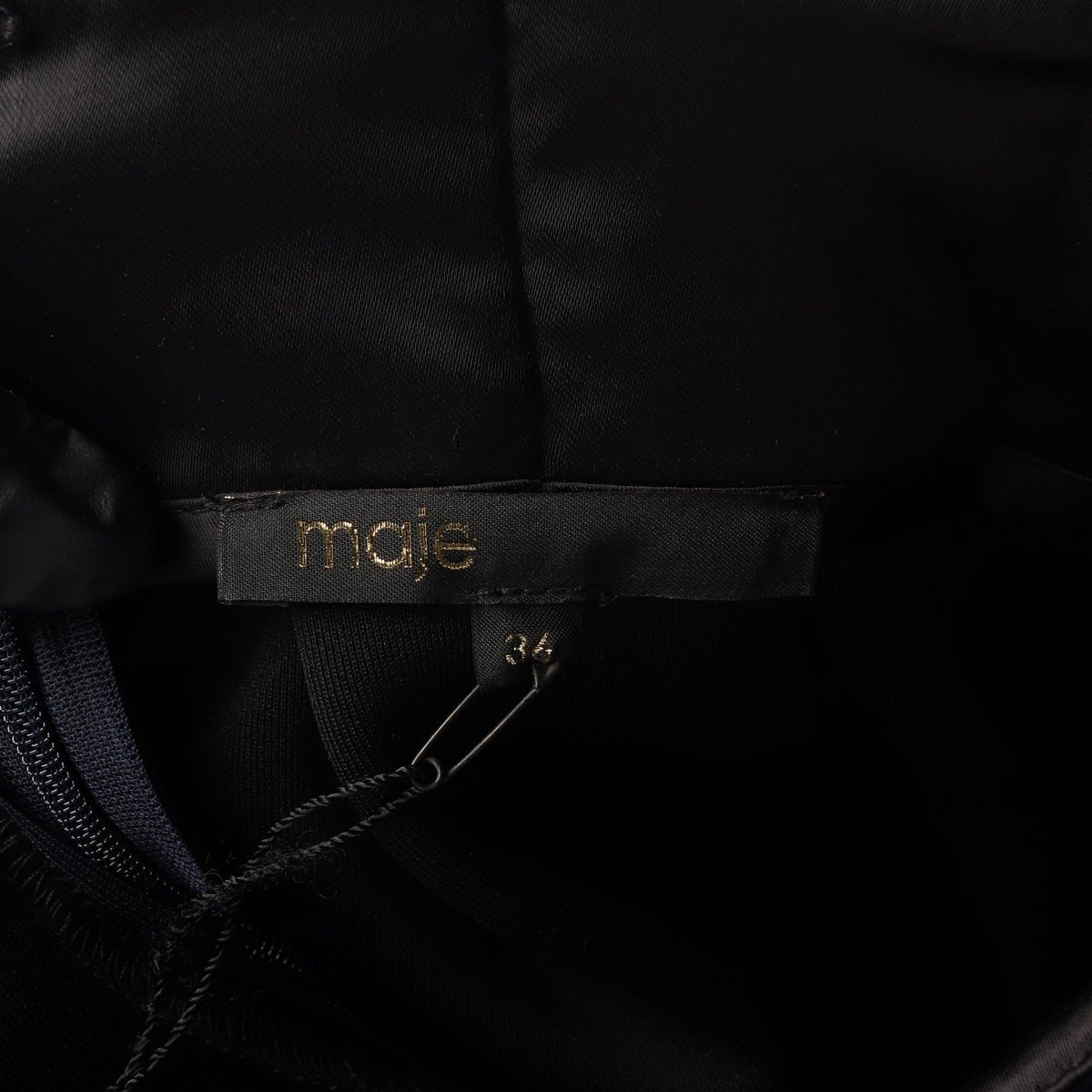 (새상품)MAJE 마쥬 네이비 벨벳 미니 플리츠스커트 치마 이미지 5