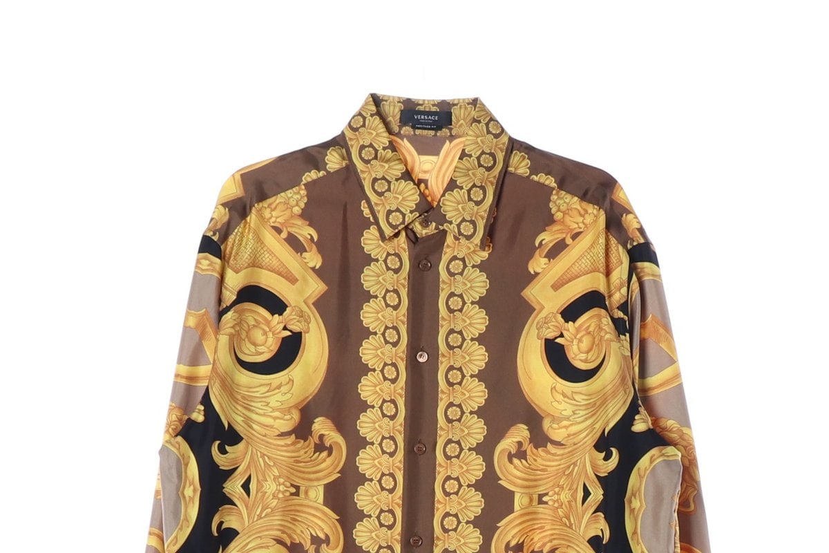 VERSACE 베르사체 23SS 실크100% 패턴 긴팔 셔츠 XL 이미지 3