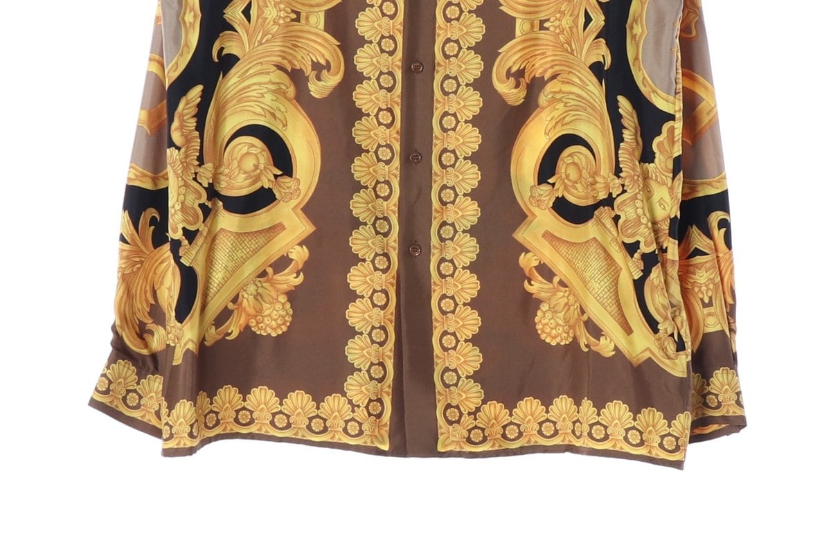 VERSACE 베르사체 23SS 실크100% 패턴 긴팔 셔츠 XL 상세 이미지 4