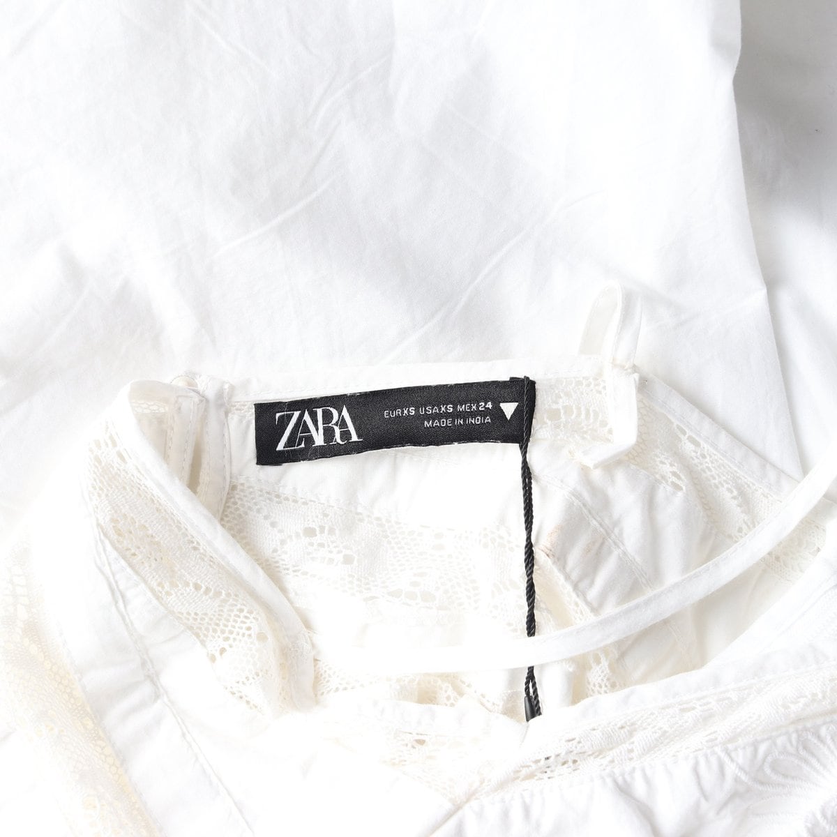 (새상품)ZARA 자라 화이트 뷔스티에 나시 롱 원피스 슬립드레스 XS 상세 이미지 6