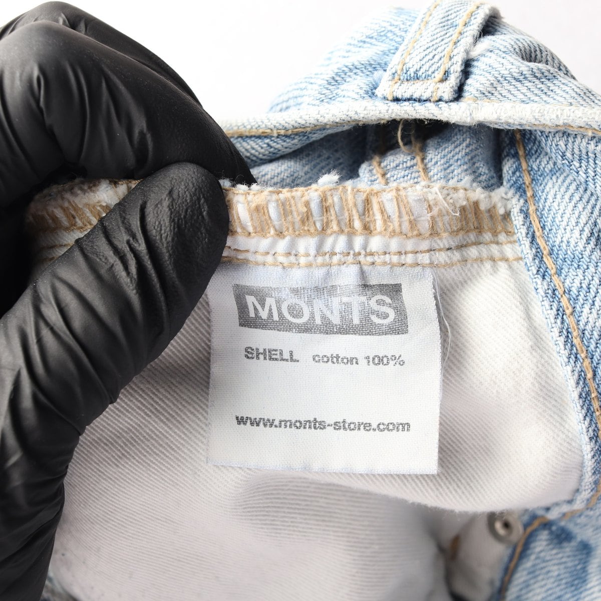 MONTS 몬츠 W27 연청 워싱 데미지 진 찢청 데님 청바지 상세 이미지 7