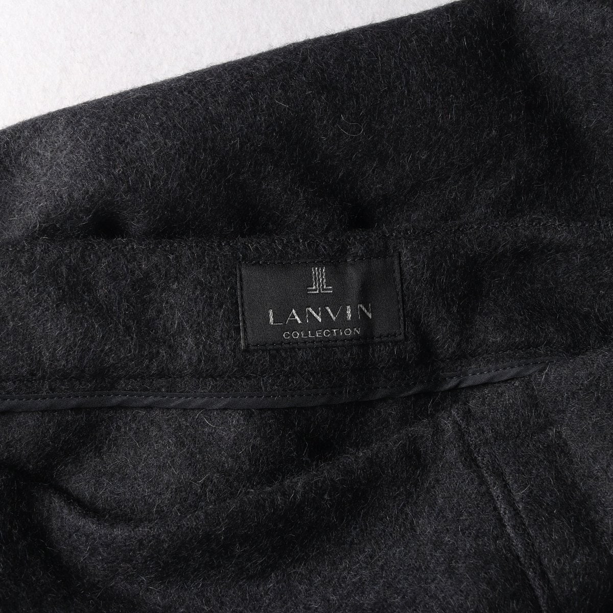 랑방 컬렉션 22FW 알파카100% 블랙 슬릿 겨울 롱 스커트 울 치마 이미지 6