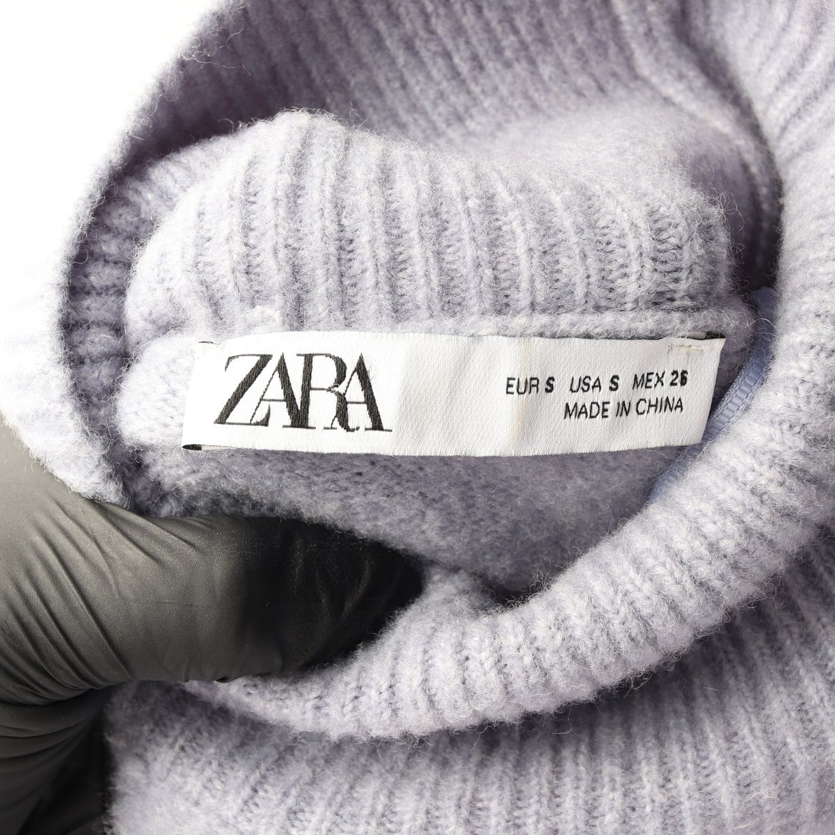 ZARA 자라 라벤더 터틀넥 울 니트 스웨터 상세 이미지 5
