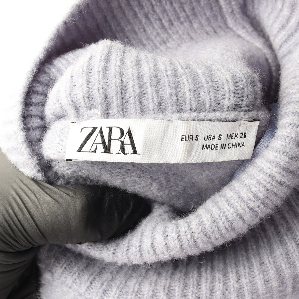 ZARA 자라 라벤더 터틀넥 울 니트 스웨터 이미지 5
