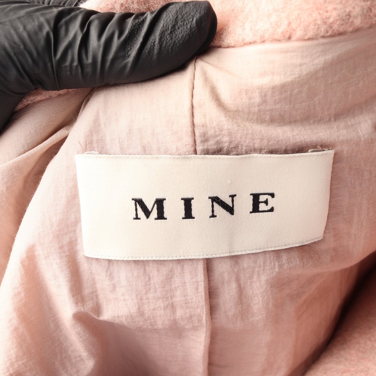 MINE 마인 울캐시미어100% 핑크 핸드메이드 코트 이미지 6