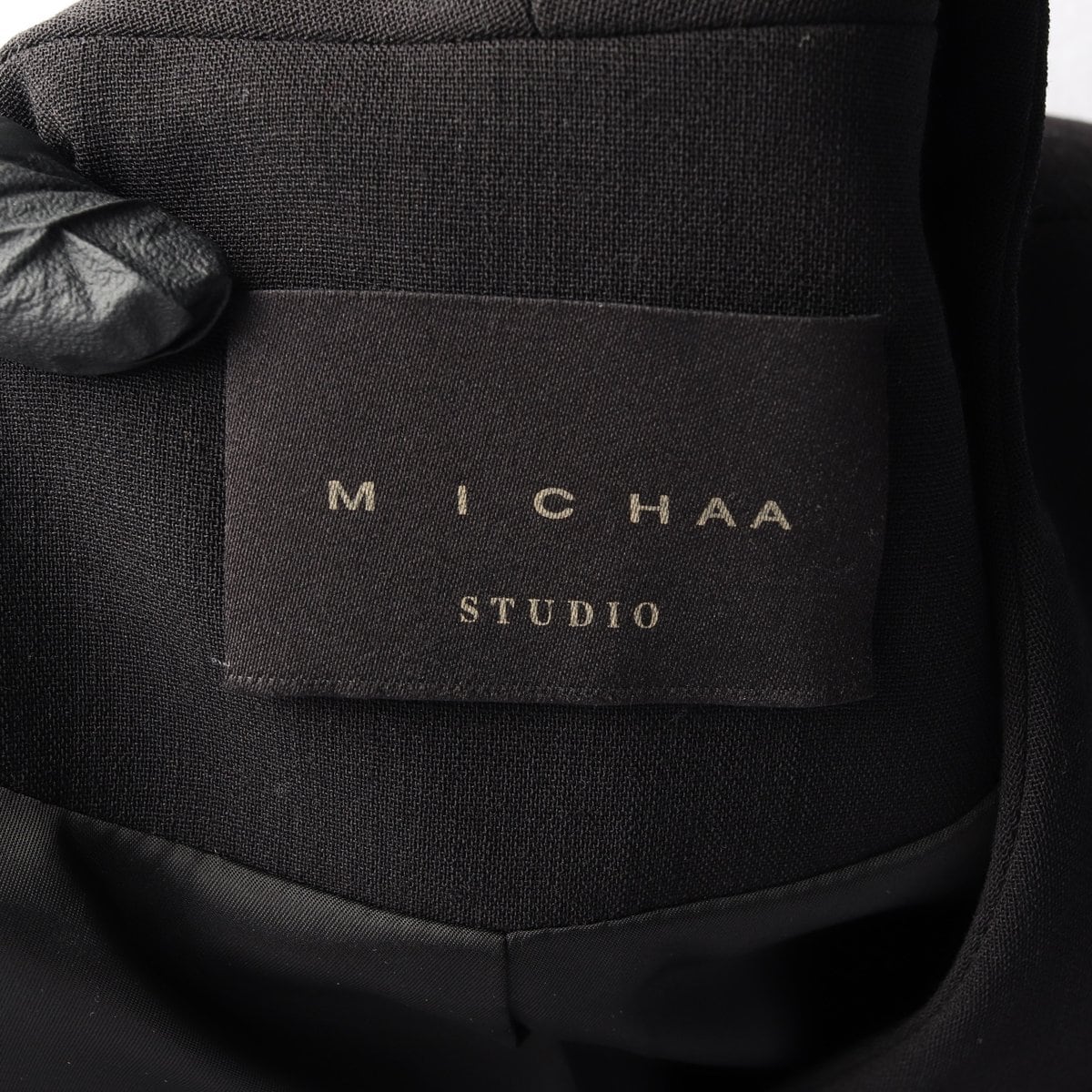 MICHAA 미샤 울95% 실크 드레이프 노카라 자켓 재킷 상세 이미지 5