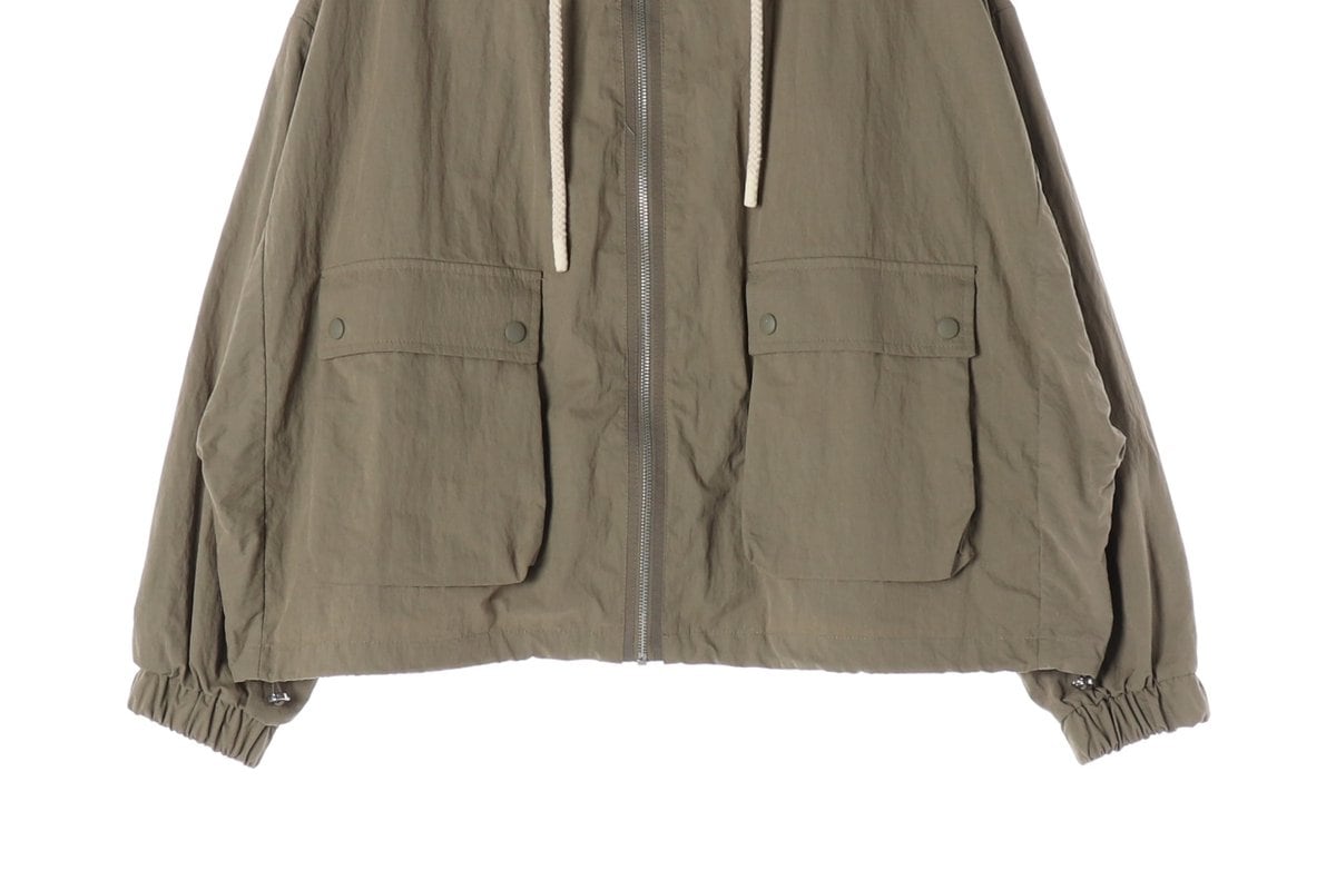 ZARA 자라카키 아웃포켓 오버핏 후드 집업 재킷  상세 이미지 5